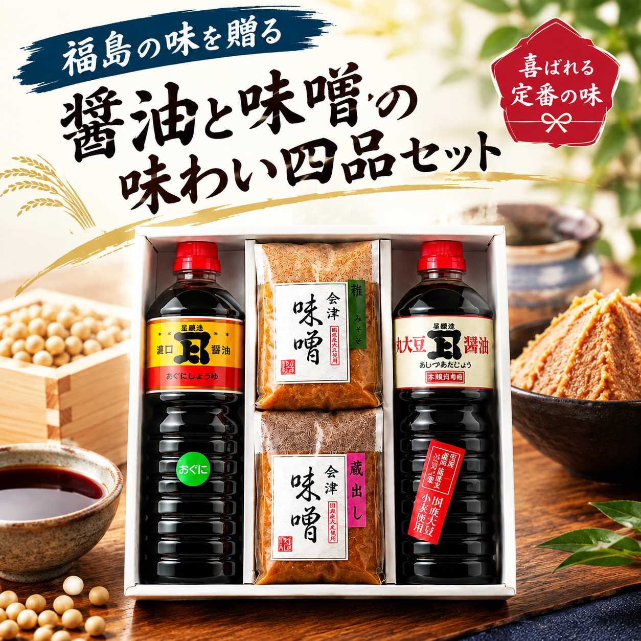 本醸造しょうゆと芳醇味噌ギフトセット 星醸造ギフトセット（醤油・味噌）