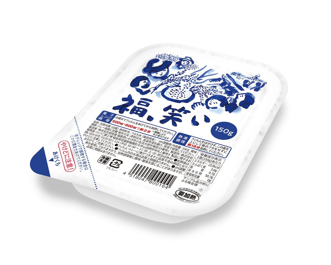 【簡単!パックご飯】福、笑い 180g ✕36食入 - ふくしま市場|福島県産品オンラインストア