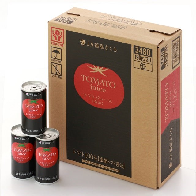 トマトジュース190g×30本 低塩濃縮還元 - ふくしま市場|福島県産品オンラインストア