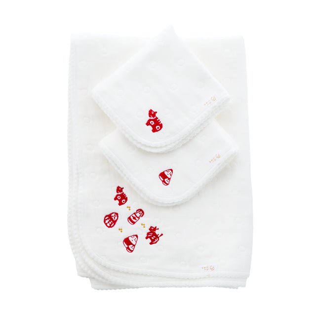 【予約受付・2025年12月以降発送】ふくくるみ ハンドタオル&おくるみセット - ふくしま市場|福島県産品オンラインストア