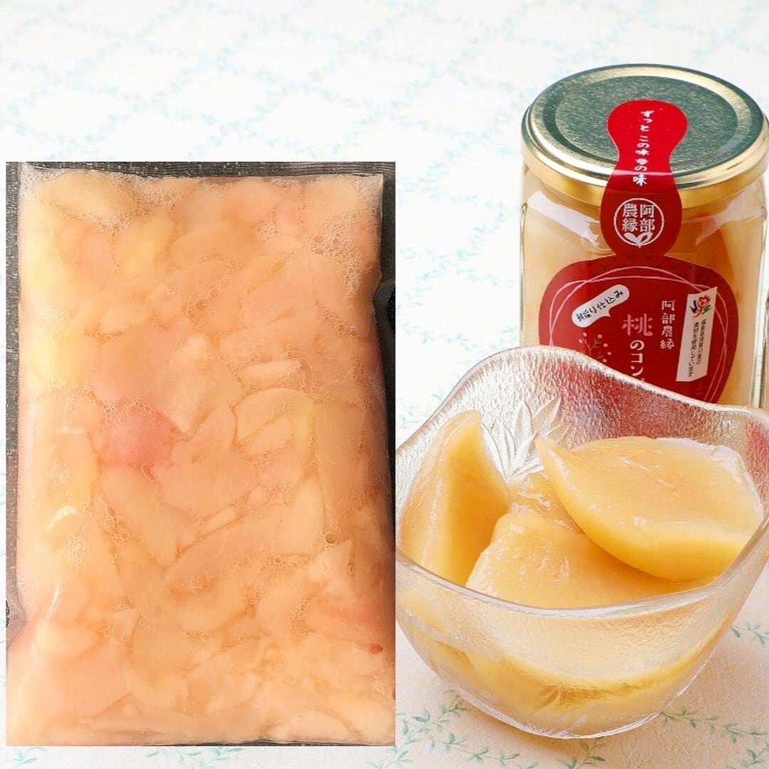 果樹園の完熟桃のコンポート500g【冷凍・不揃い】 - ふくしま市場|福島県産品オンラインストア