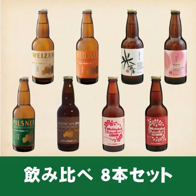 みちのく福島路ビール飲み比べ8本セット
