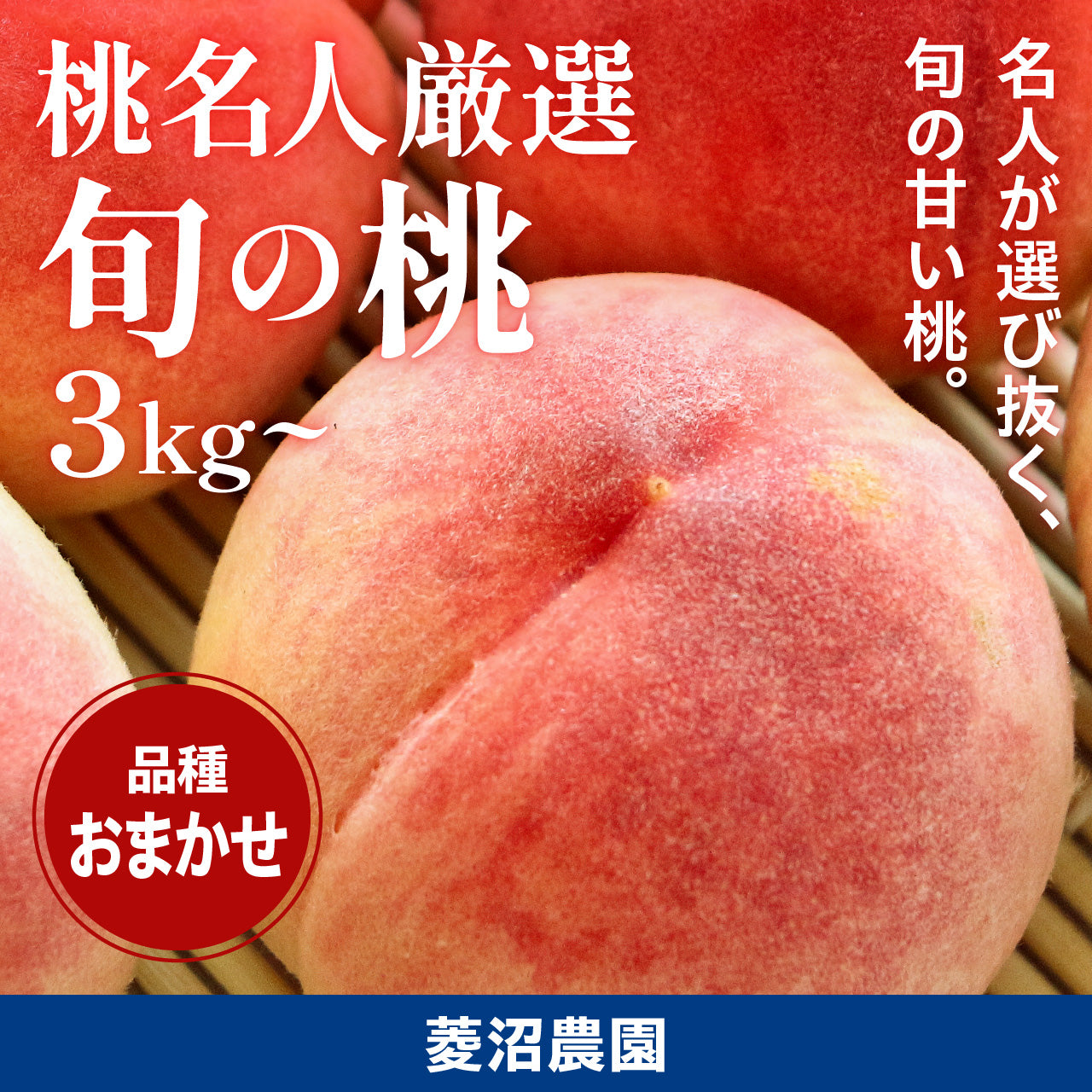 菱沼農園 桃名人厳選 旬の桃 3kg【品種指定不可・沖縄離島配送不可】冷蔵便