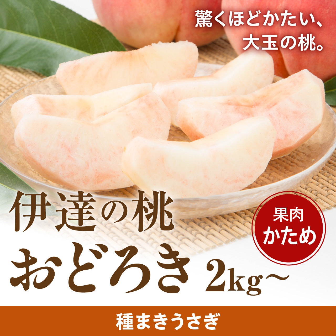【予約受付】かたい桃 伊達の「おどろき」 2kg/3kg(8月上旬から順次発送)