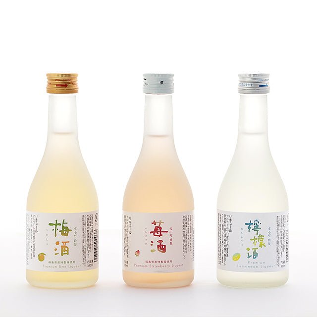 雪小町 特製 フルーツリキュール3本セット - ふくしま市場|福島県産品オンラインストア