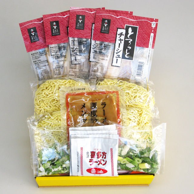 喜多方ラーメン4食こだわりチャーシューギフト - ふくしま市場|福島県産品オンラインストア