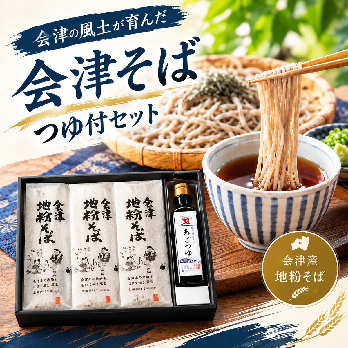 会津かねじょう　会津そばつゆ付セット