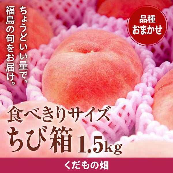 今季完売】福島くだもの畑の桃 ちび箱1.5㎏ 【品種・配送日指定不可】
