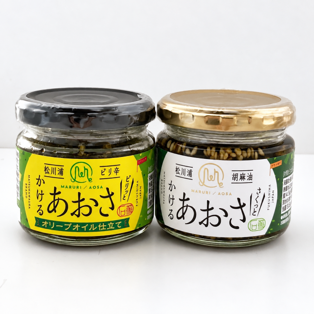 ピリ辛松川浦かけるあおさ