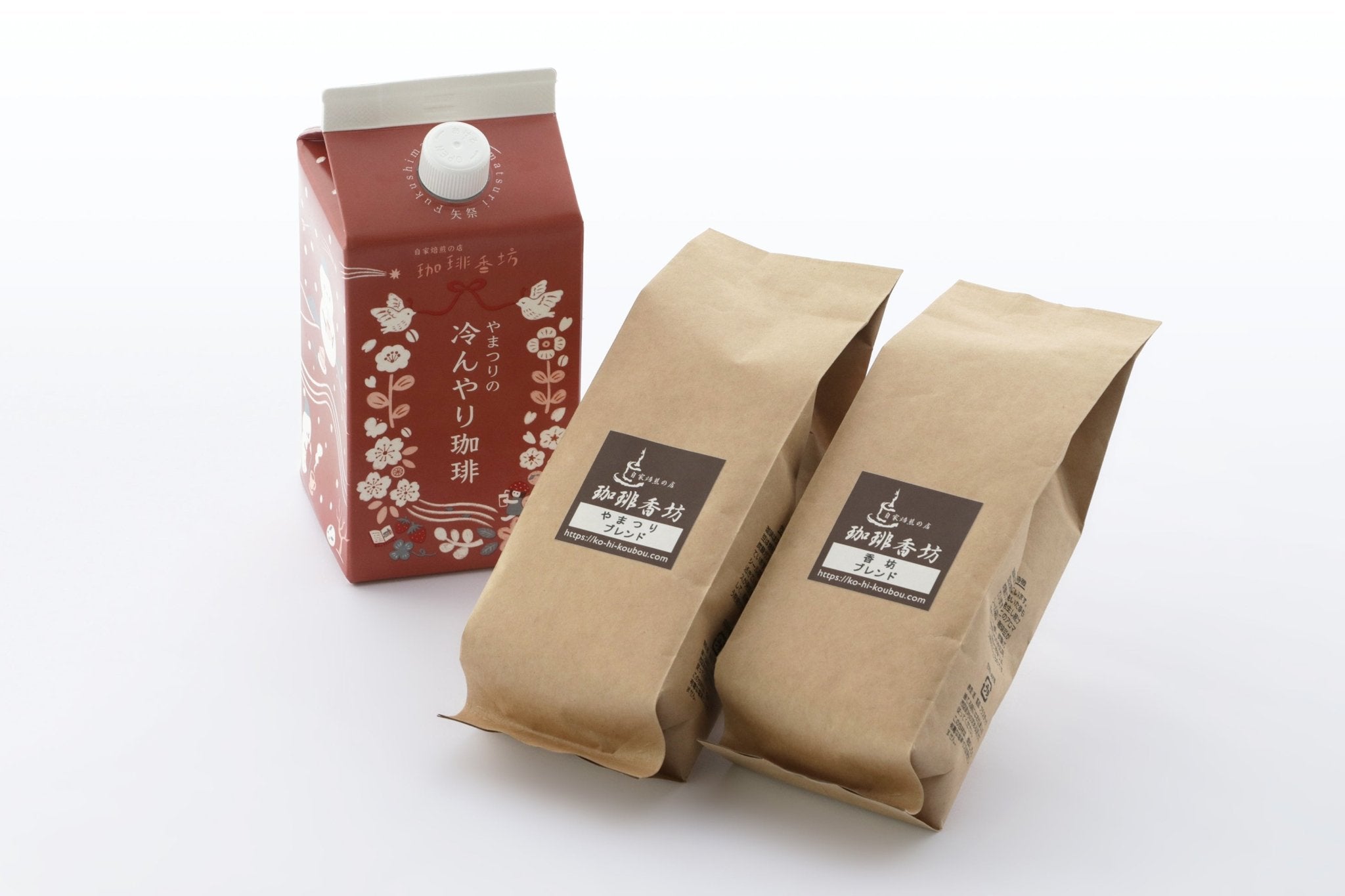 やまつりの冷んやり珈琲とコーヒー2種セット（粉） - ふくしま市場｜福島県産品オンラインストア